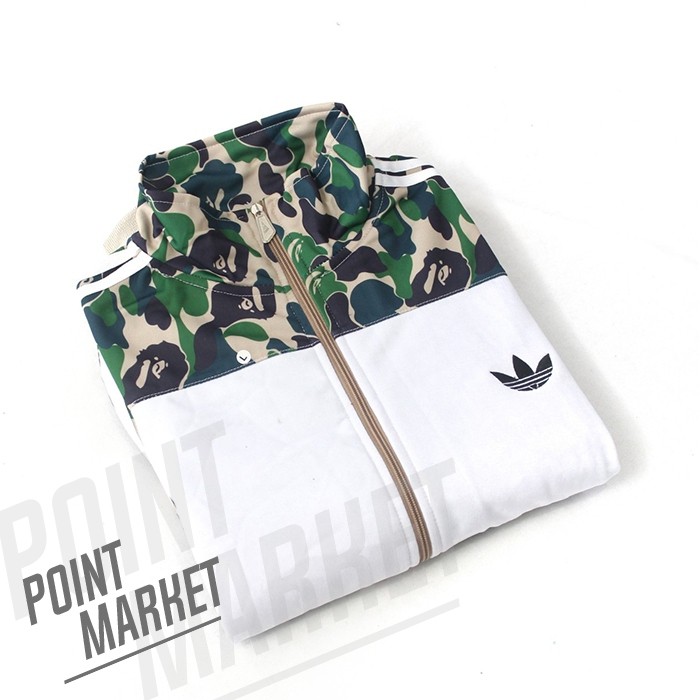 JAKET TRACKTOP ADIDAS_X ABATHING APE HIJAU ARMY PUTIH