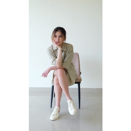 Suki Oversized Shirt - Sage Green