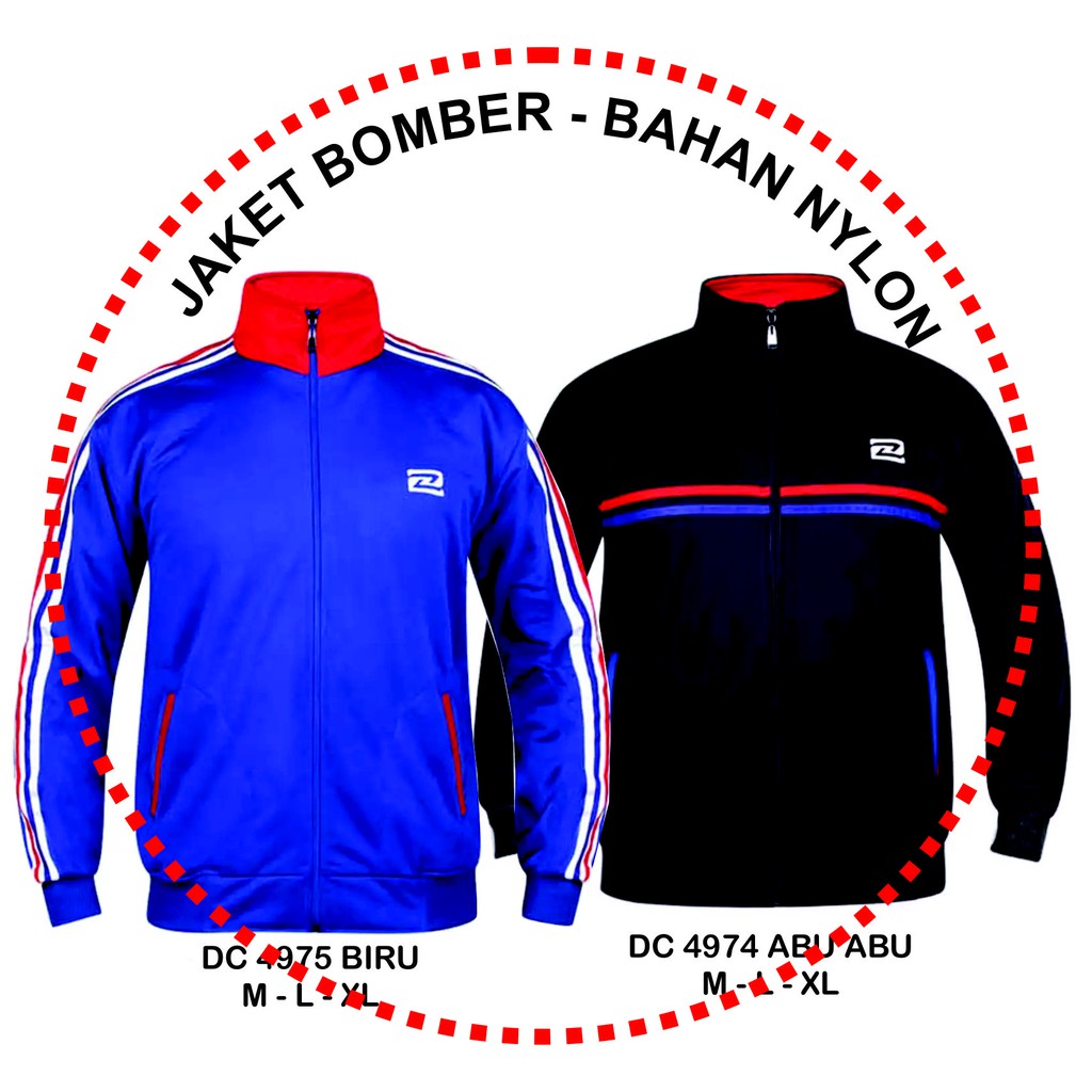 JAKET PRIA - JAKET BOMBER - BAHAN NYLON - ZEINTIN - DC 03