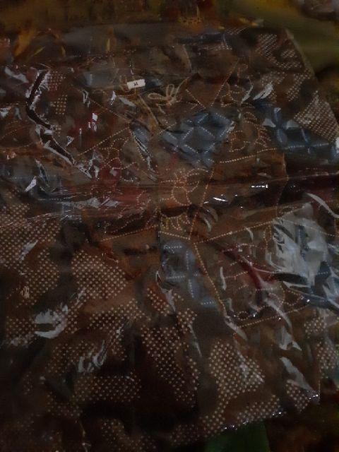 Kemeja Batik Lengan Pendek 021 Risna Batik Hrb026 Hem Batik Murah Seno Sogan Bakung Padi Manggar