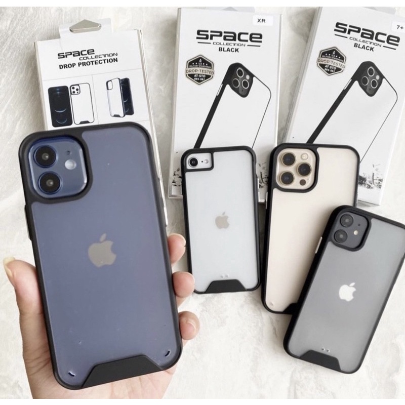 SPACE CASE IPHONE 12 PROMAX 12 PRO 12MINI XR XSMAX XS 11 PROMAX 11 PRO 11 SOFTCASE GRADE MILITARY