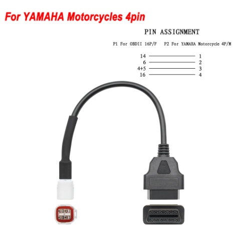obd2 obd yamaha kabel adapter obd yamaha 4 pin