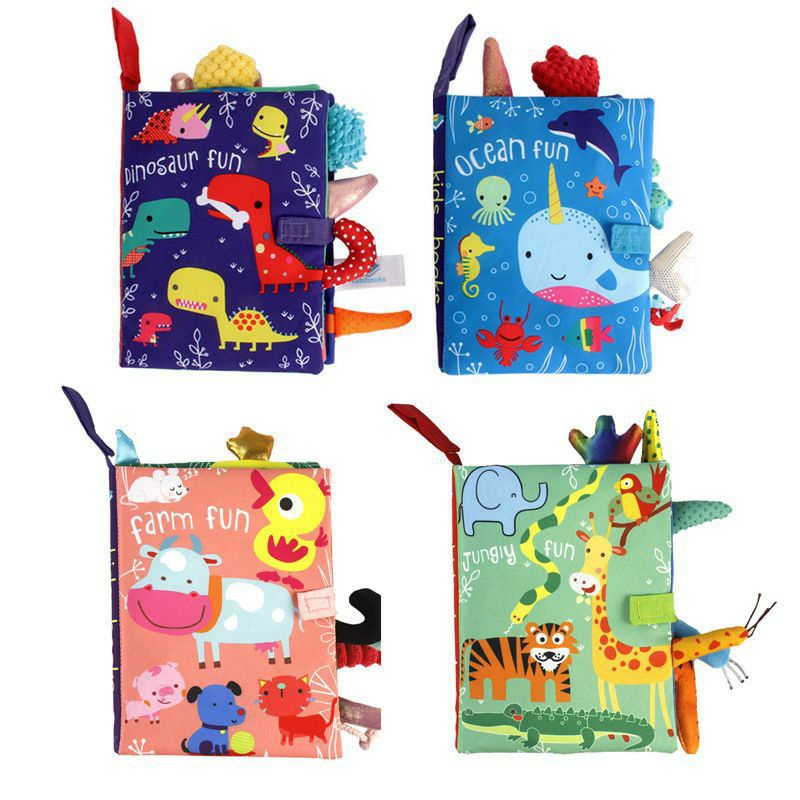 Buku Bantal Bayi / Mainan Bayi Softbook / Buku Kain Bayi / Cloth Book / SoftBook Sensory