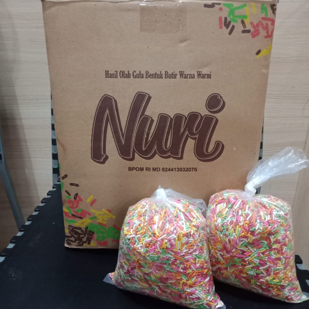 

NURI Meses Warna Warni Repack 500gr/Mesis Nuri Warna 500gr Misis Meses Nuri Warna Warni 500gr