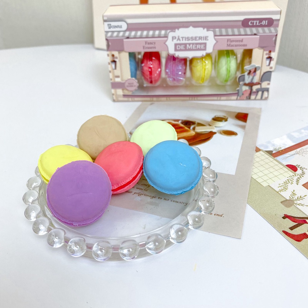 

Penghapus Macaron Centle Chocolate Vanilla Butter Mini Sandwich Cake Eraser Mainan Anak Set Alat Tulis Cute Import Grosir