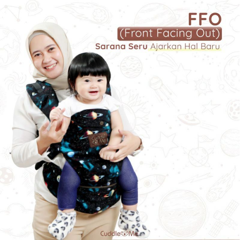 FREE GIFT Cuddle me ULTIMO Carrier gendongan bayi hadap depan HIPSEAT cuddle me 4 posisi gendong