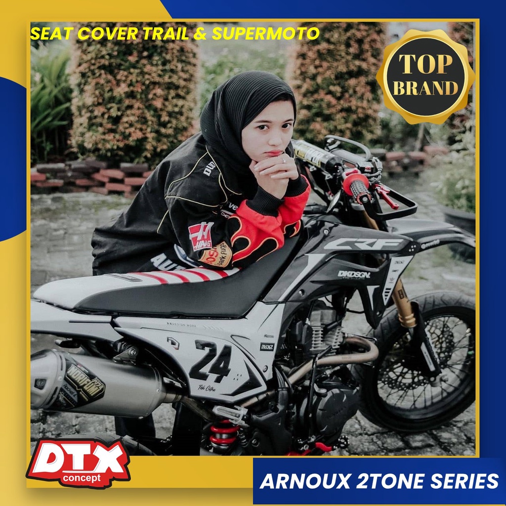 Sarung jok motor trail Kulit jok motor klx cover jok motor crf kulit jok motor variasi trail motocro