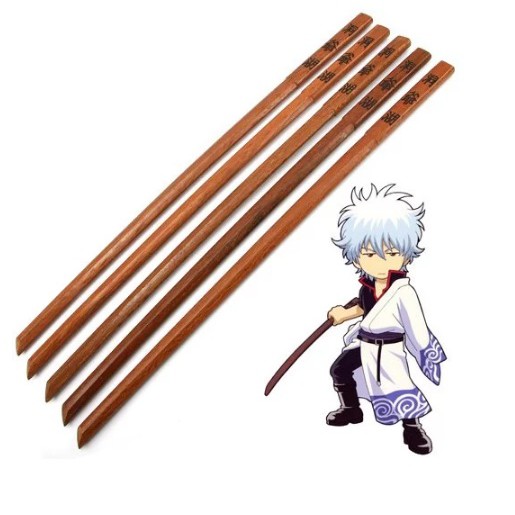 Anime Gintama Sakata Gintoki Toyako Zatoichi Ninja Pedang Kayu
