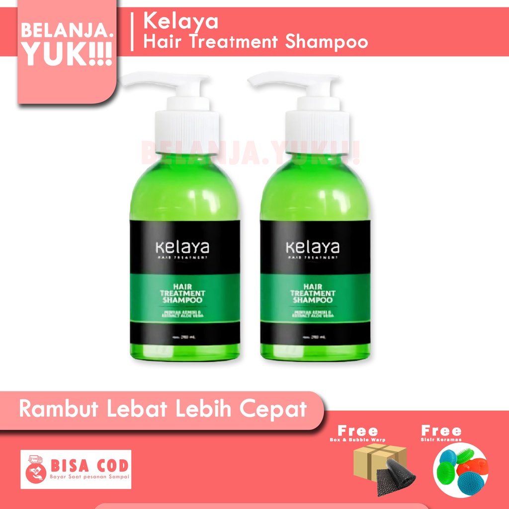 ORIGINAL Kelaya Hair Treatment Shampoo Shampo Botak Rontok Penumbuh Rambut (BELI 2 FREE 1)-Shampo 2