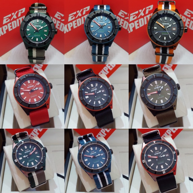 JAM TANGAN PRIA EXPEDITION EXP 6819 / E6819 DIVER AUTOMATIC ORIGINAL GARANSI RESMI 1 TAHUN