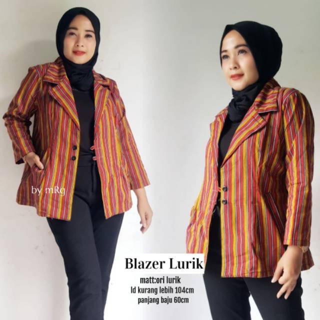 Blazer Lurik/ Blazer Batik Lurik Ori