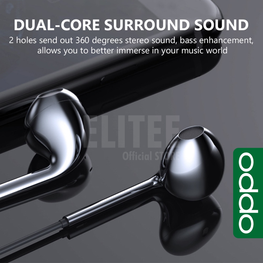 ELITEE Half Ear Earphone Black Limited Edition Headset OPPO MH150 Black