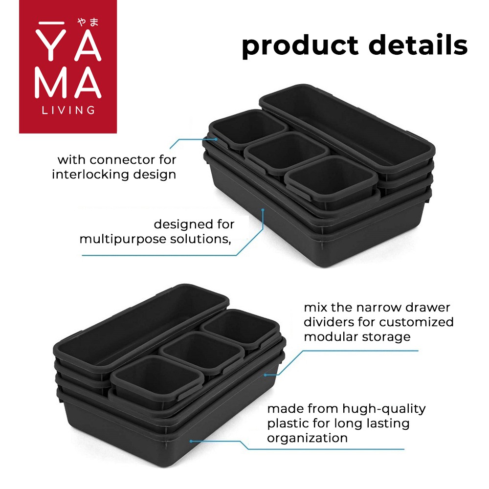 YAMA MITSUI 8in1 Drawer Divider Kotak Pembatas Organizer Laci Penyimpanan Multifungsi