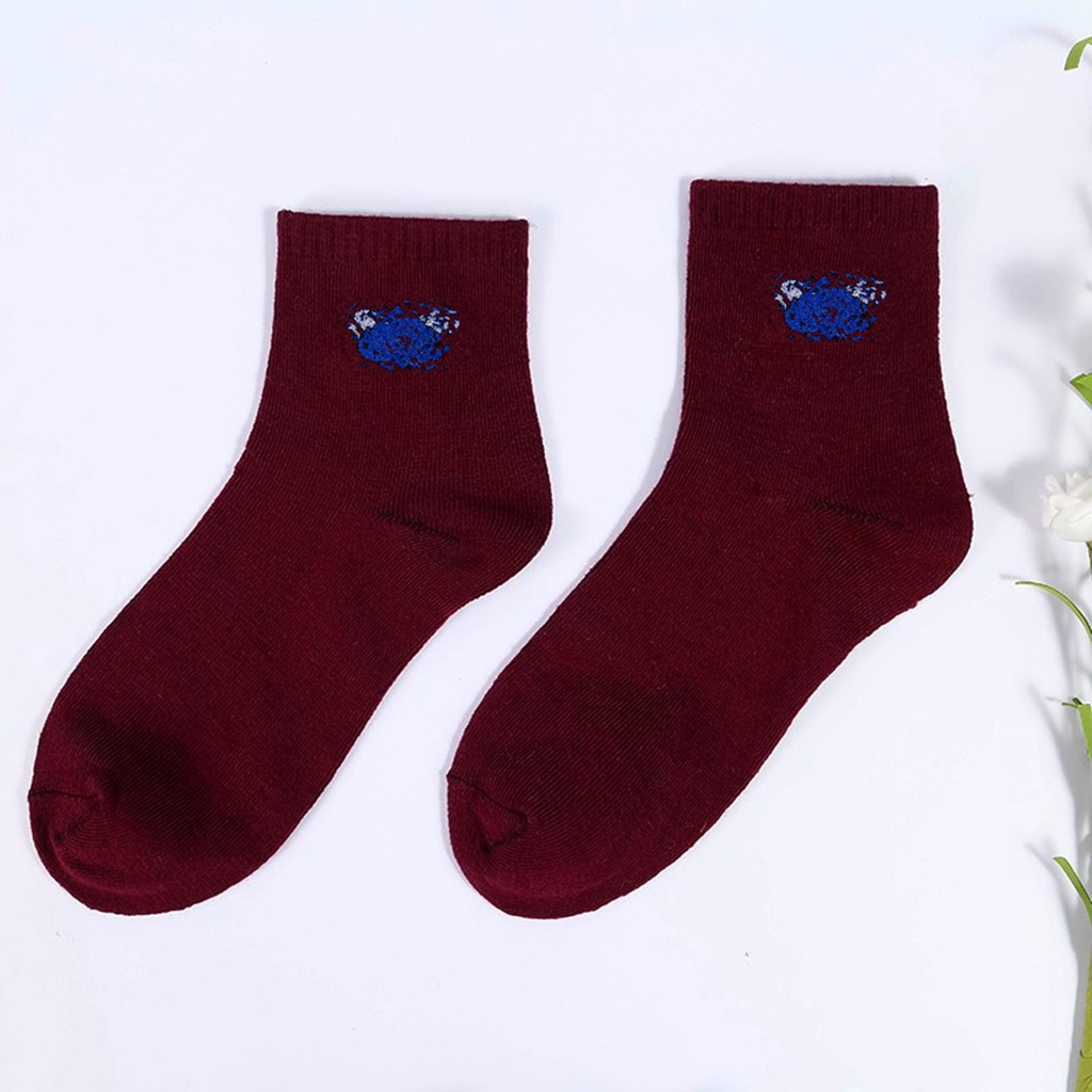 HC Kaos Kaki Tinggi Karakkter Kartun Kpop Bahan Adem Kaos Kaki Panjang Karakter Import-MAROON