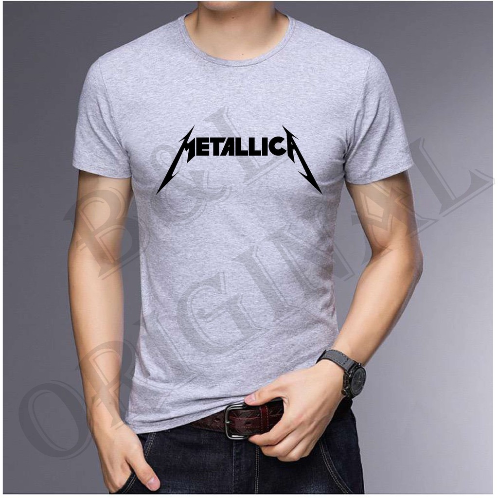 BS//TERLARIS//BAJU KAOS METALICA TANGAN PENDEK PRIA DAN WANITA//GOOD QUALITY