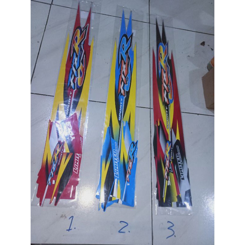 STIKER STRIPING LIS FIZR F1ZR KUNING MERAH SILVER MILLENIUM 2000 FULLSET STANDAR ORI GRADE A