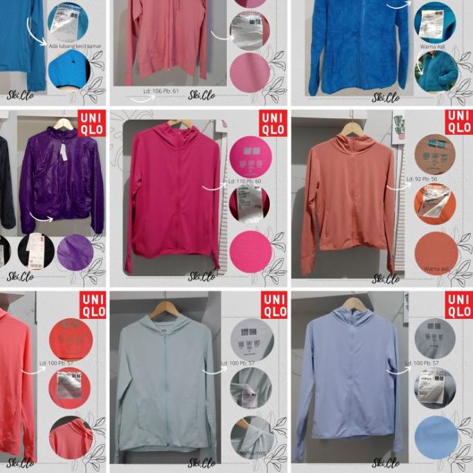 Stok terbaru TERMURAH SALE Jaket Running UNIQLO AIRism UV PROTECTION Ultralight  Ori|| Tracktop AD