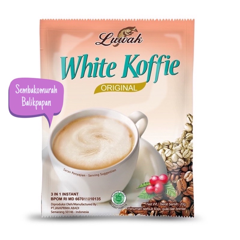 

kopi LUWAK WHITE KOFFIE original renteng (10x20gr)