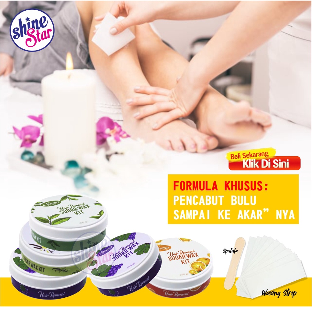 SHINE STAR - Sugar Waxing Kit /Sugar Wax - Pencabut Menghilangkan Bulu Rambut Ketiak Tangan Kaki RANDOM