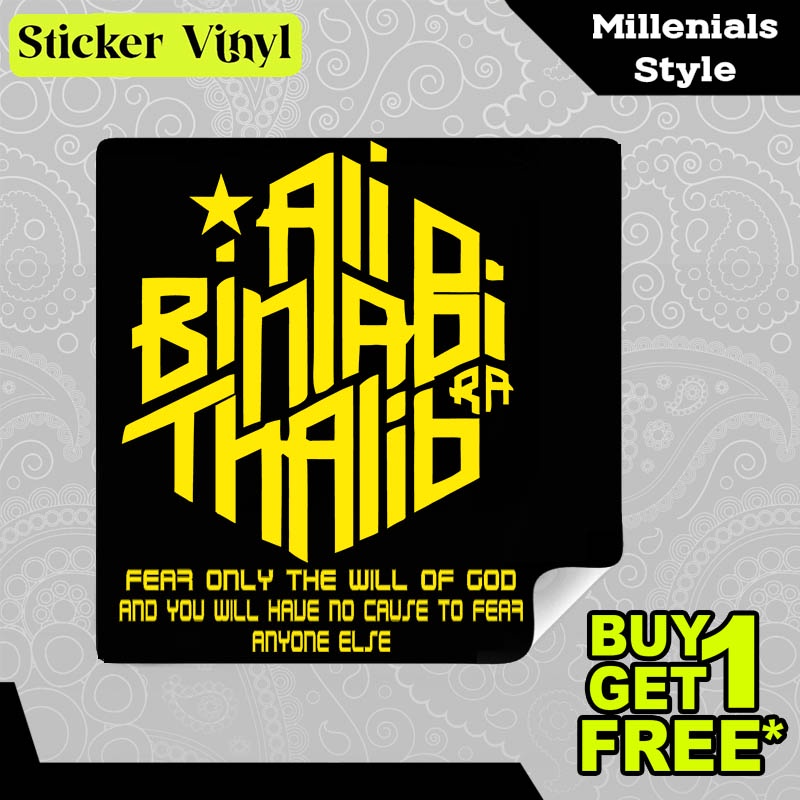

Stiker Sticker Ali Bin abi Thalib RA Sahabat Nabi Muhammad Desain Keren dan Kekinian Aesthetic Bahan Vinyl Satuan Anti Air