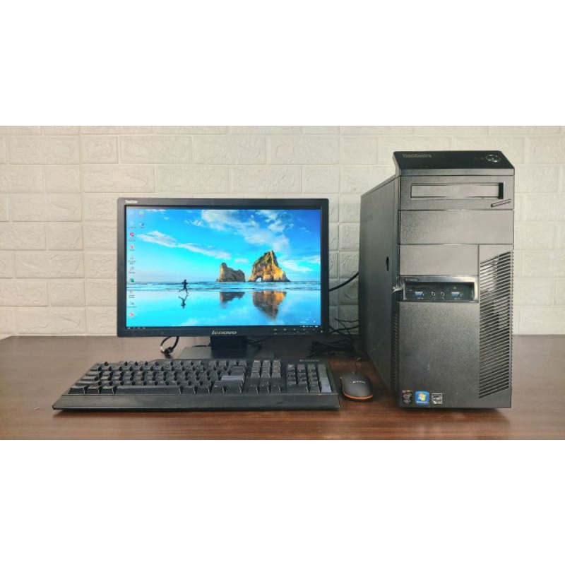 Paketan PC Lenovo M93P Tower Intel Core i5 Gen 4 Ram 4 GB DDR 3 HDD 500 GB Lcd 19in