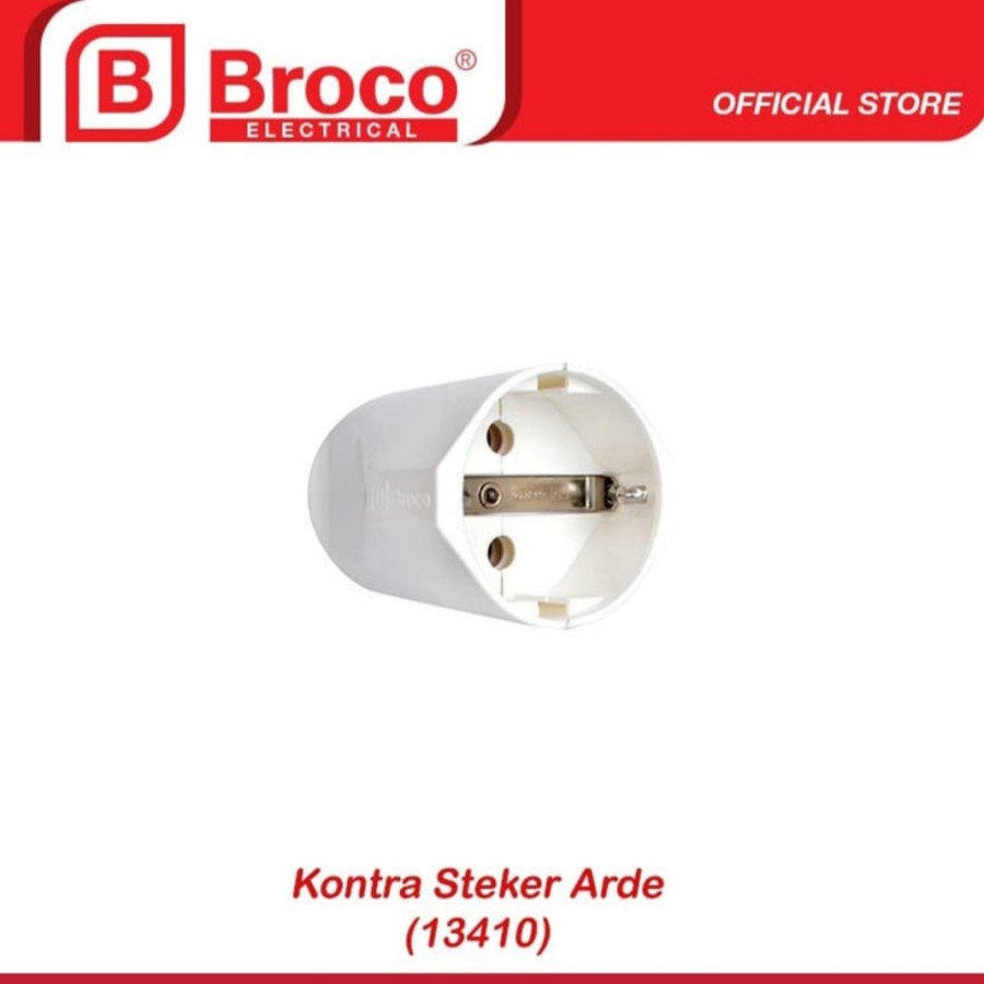 KONTRA STEKER ARDE BROCO 13410 PUTIH FEMALE COUPLER SNI BERKUALITAS