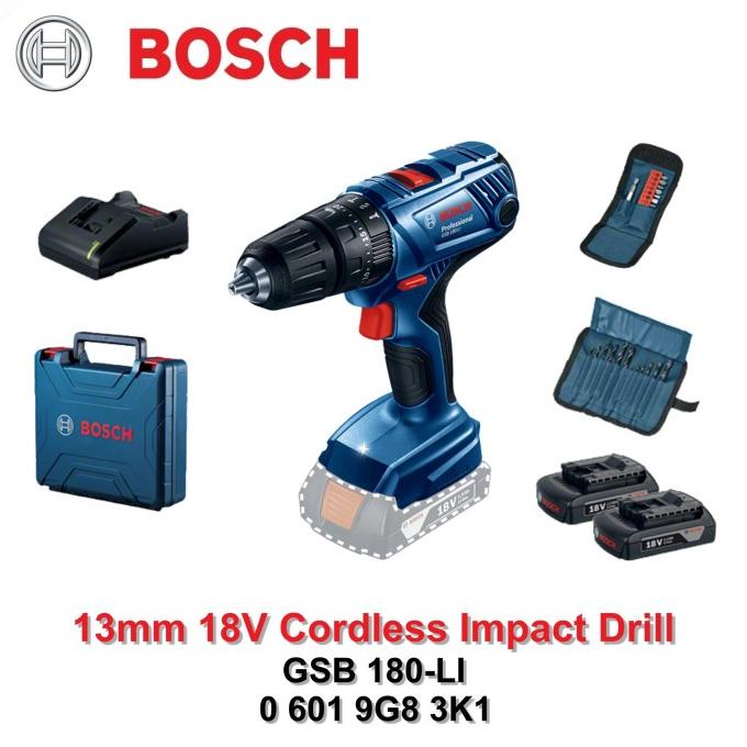 Mesin Bor / Obeng Cordless Bosch Gsb 180-Li / Gsb 180 Li Murah