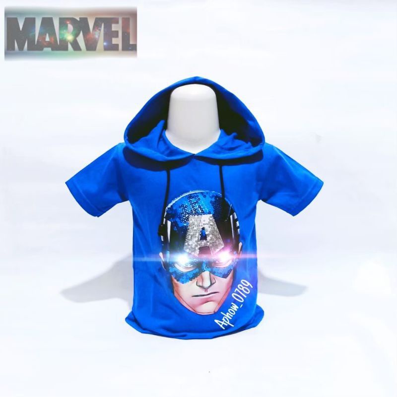 KAOS HOODIE ANAK LED SPIDERMAN BISA NYALA UK 2-10TAHUN