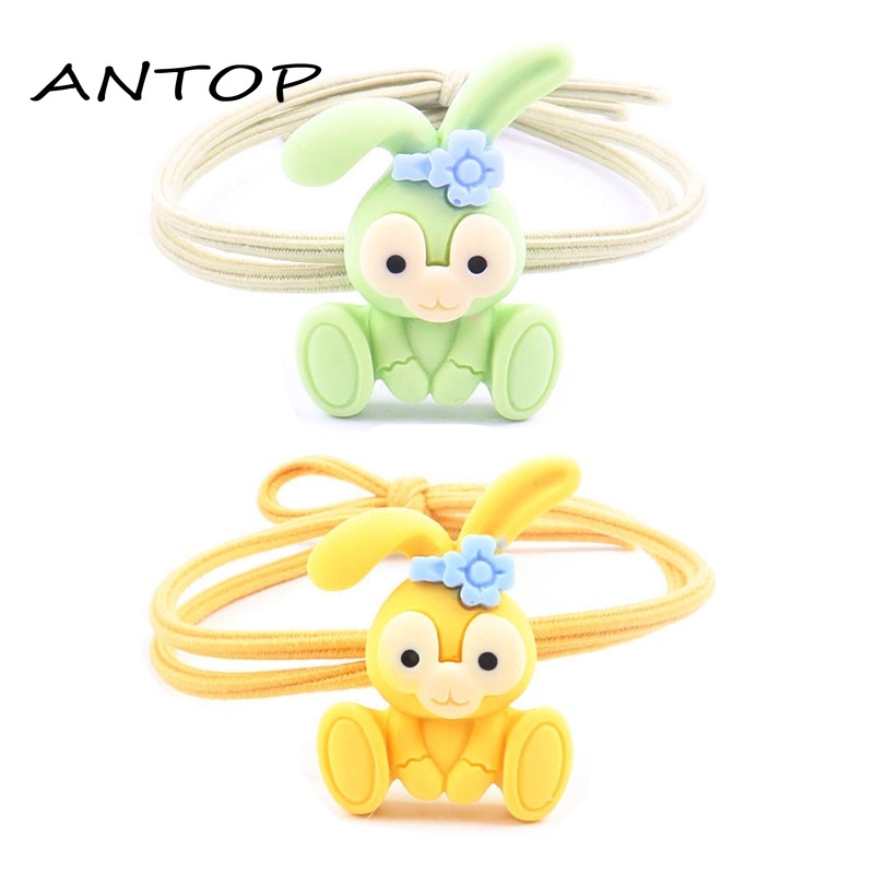 1 Pc Korea Kartun Kelinci Tali Rambut Elastis Tinggi Aksesoris Rambut Fashion Anak Perempuan ANTOP