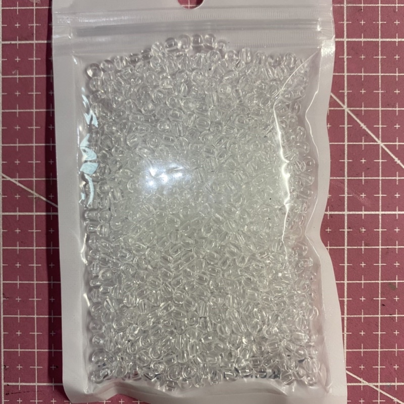 200pcs Manik-Manik Bulat bening 4mm Bahan Akrilik Transparan