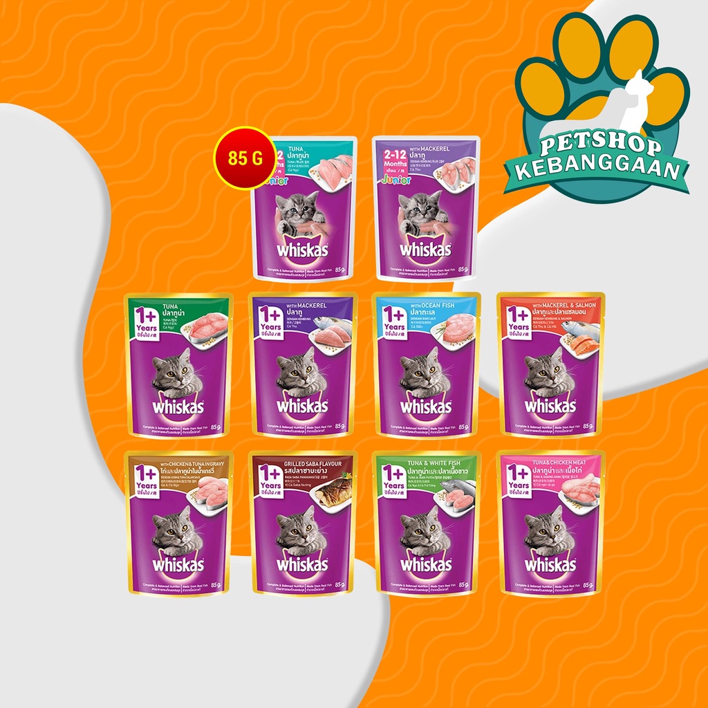 Makanan Kucing Whiskas Sachet Dewasa Pouch Adult 85Gram wetfood