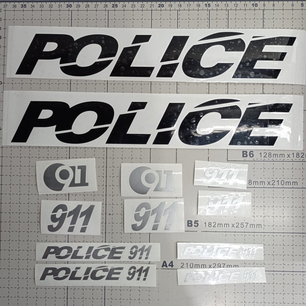 Decal Frame Police Sticker MTB Stiker Sepeda Custom