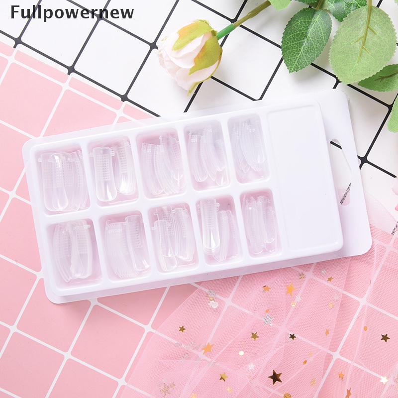 [FULL] 100pcs quick building poly gel nail forms mold tips extension dual nail art tool