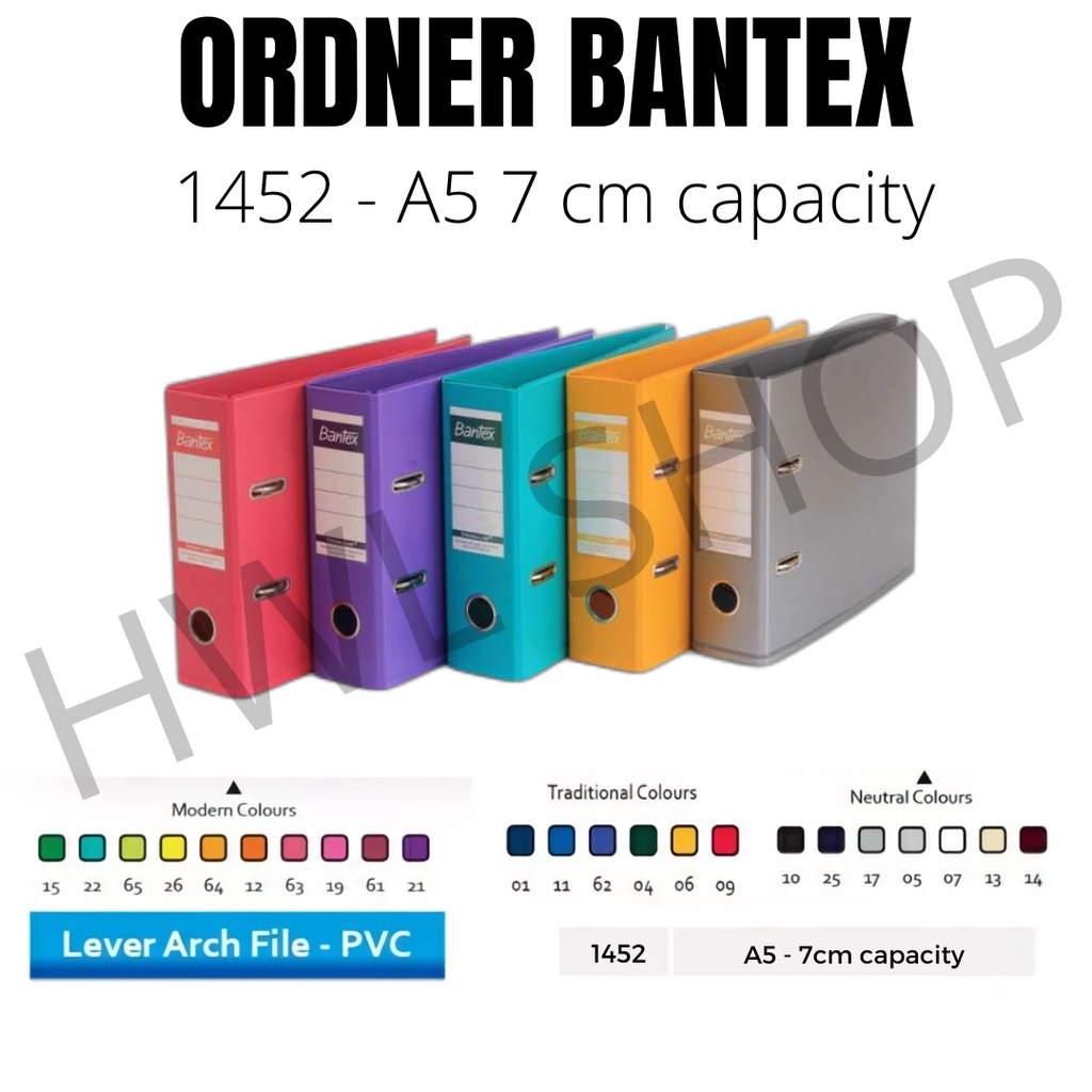 

ORDNER BANTEX A5 1452 / ORDNER A5 BANTEX PUNGGUNG 7 CM
