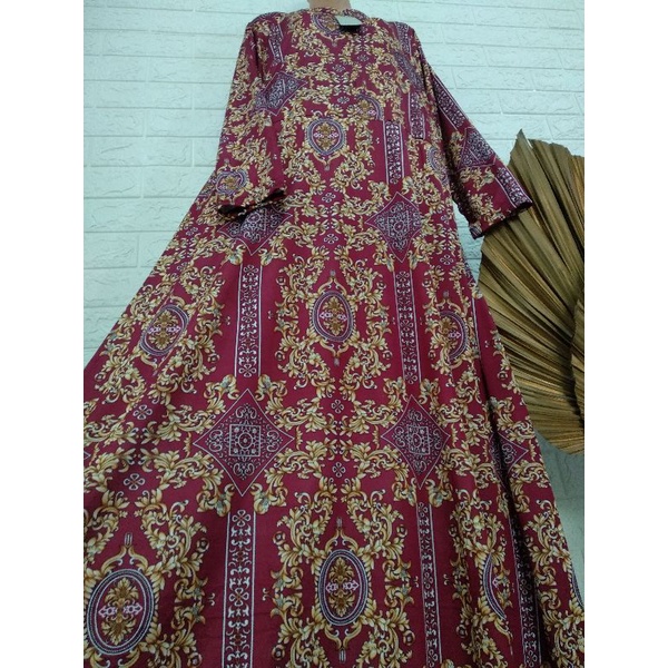 Gamis Hyget Jumbo Sultan Gracia Sabina Gamis Jumbo Termurah-Sultan Maron