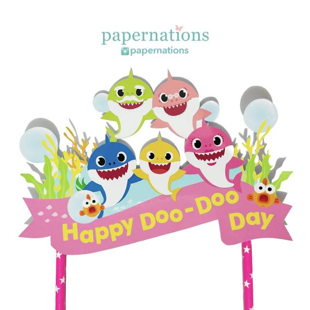 Baby Shark Cake Topper / Cake Topper Baby Shark / Topper Kue Baby Shark