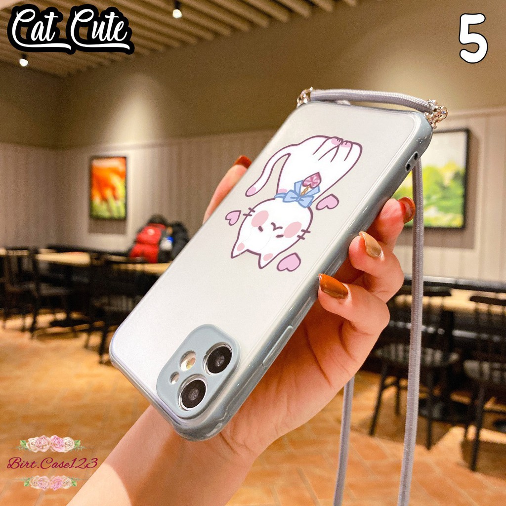 Softcase Slingcase Lanyard Choice CAT CUTE Samsung S10 S20 Note 10 20 M80s M51 Pro Plus Ultra BC3612