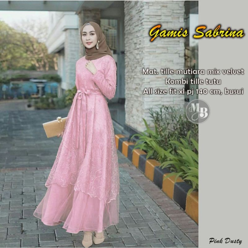 GAMIS PESTA SABRINA MAXI / GAUN BROKAT MODERN