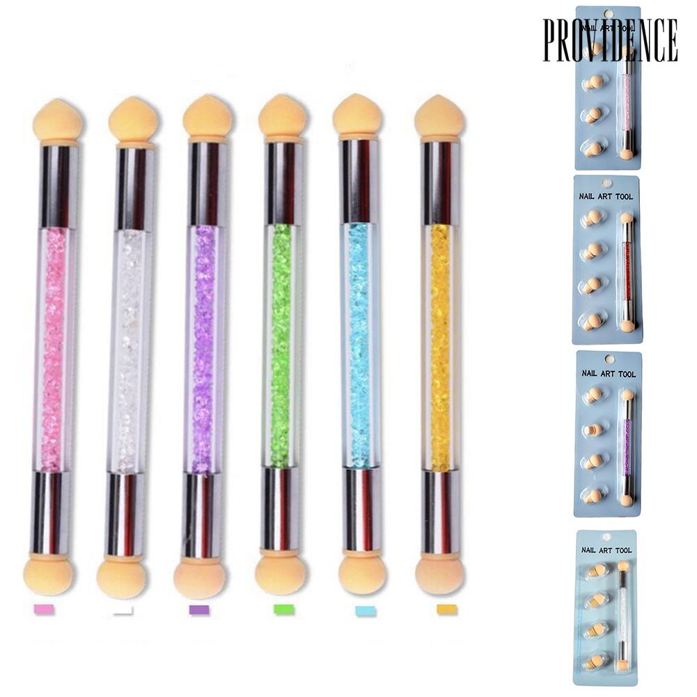 Providence Portable Washable Double Head Sponge Smudge Pen Nail Art Painting Dotting Tool