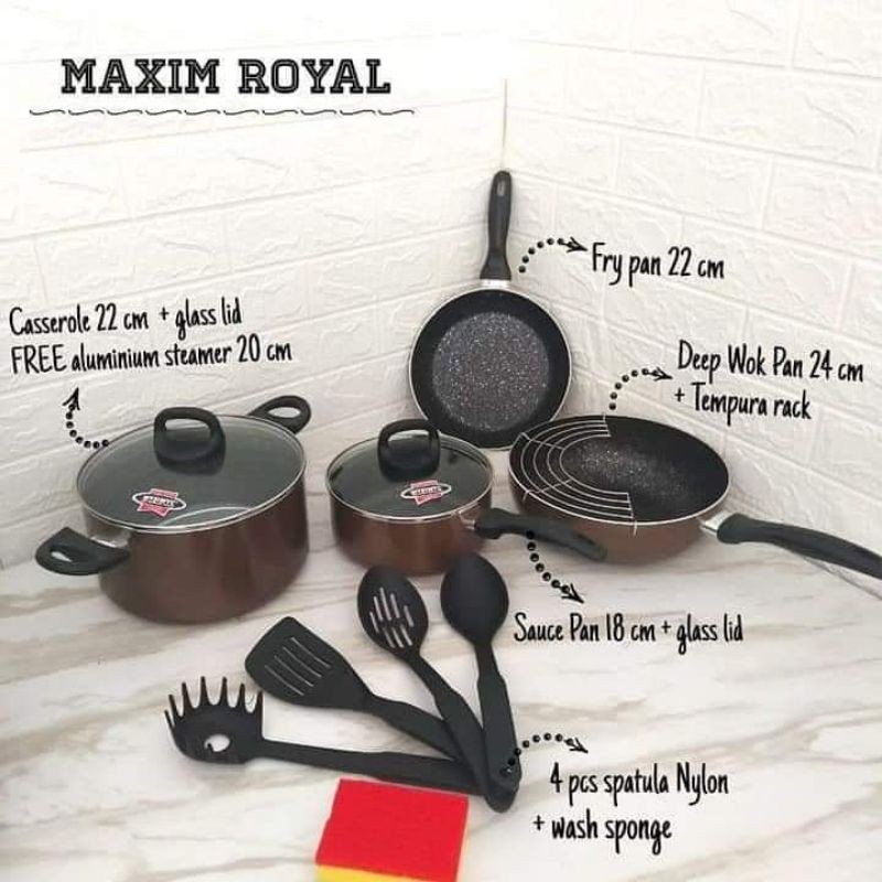 GRATIS ONGKIR MAXIM ROYAL SET 13 FREE BUBLE WRAP