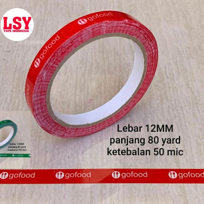 (PROMO SAZ60) lakban makanan / isolasi gofood 12mm x 90 yard ⁑