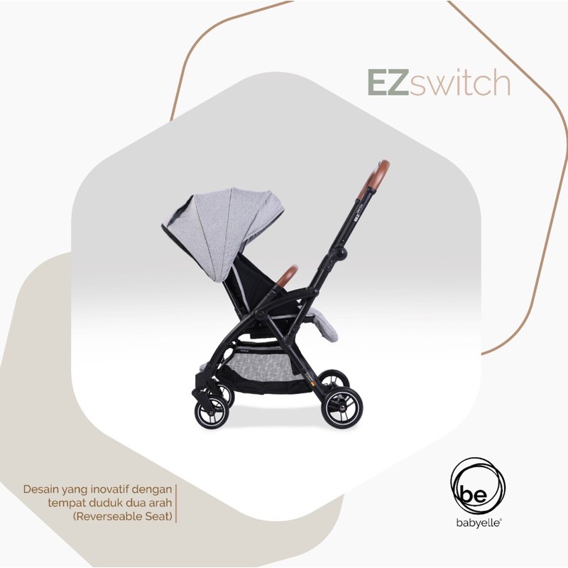 Makassar - Stroller Kereta Dorong Bayi BABYELLE EZ SWITCH S523 RS Reversible Hadap Ibu