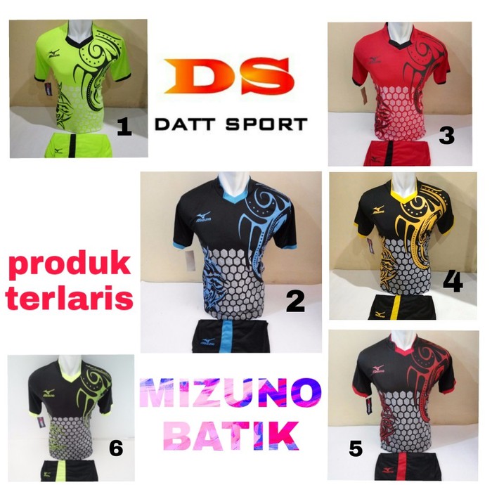 promo juara  setelan olahraga kaos bola jersey futsal baju volly mizuno batik
