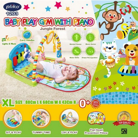 Pliko Baby Playgym with Piano / Mainan Bayi