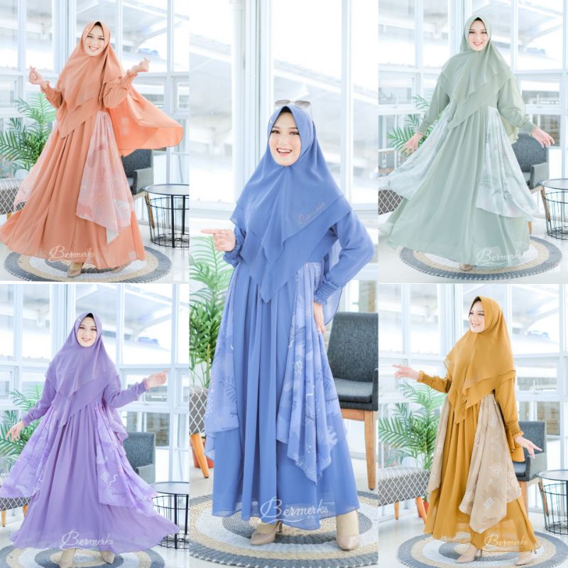 COD | HUMAIRA BILQIS ORI BY BERMERKS | SET GAMIS HUMAIRA BILQIS ORI BERMERKS | SET GAMIS SYARI FULL 
