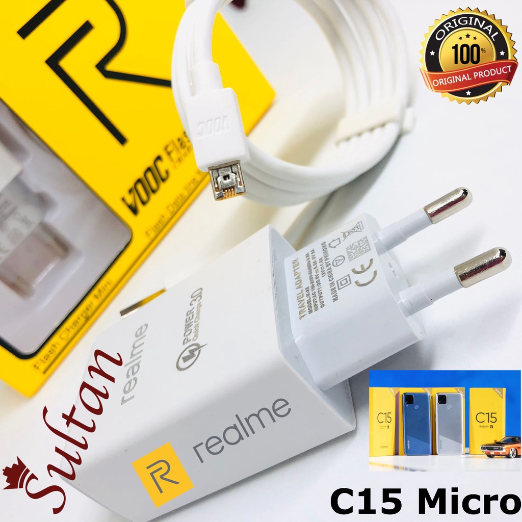 Charger Realme C1 C2 Realme C3 C15 Micro USB dan type-c for realme C17 x2 pro x3 pro x7 pro