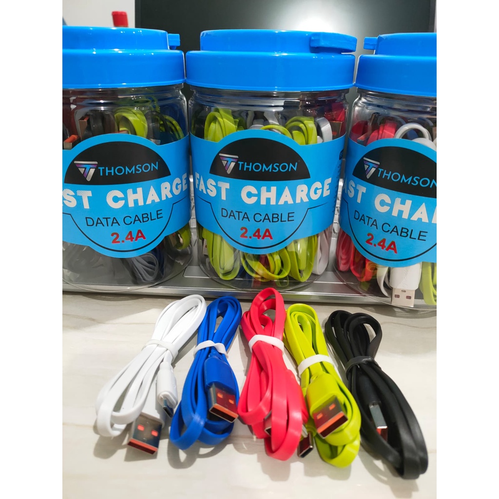 Kabel Data Toples Thomson T-1000 Micro Type C IPhone isi 15 pcs