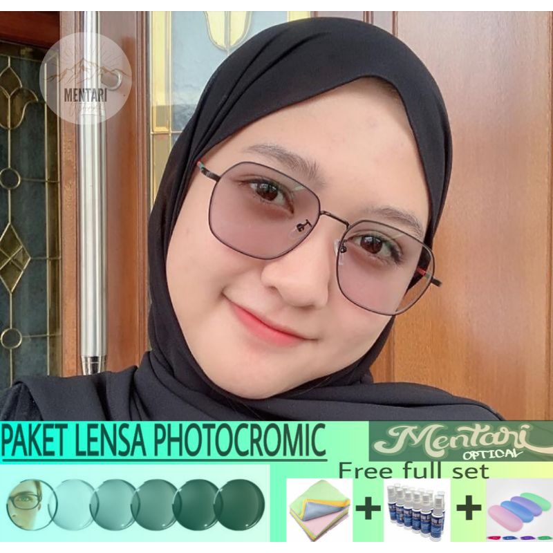 Kacamata photocromic fashion Antiradiasi 6803 | kacamata + paket lensa