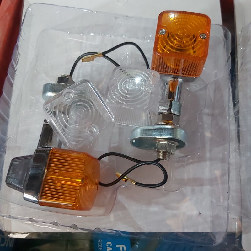 Lampu Sen Palu, Reting Palu Kotak Bulat Double Mika Retro klasik Isi 2 CB GL Tiger megapro C70 W175