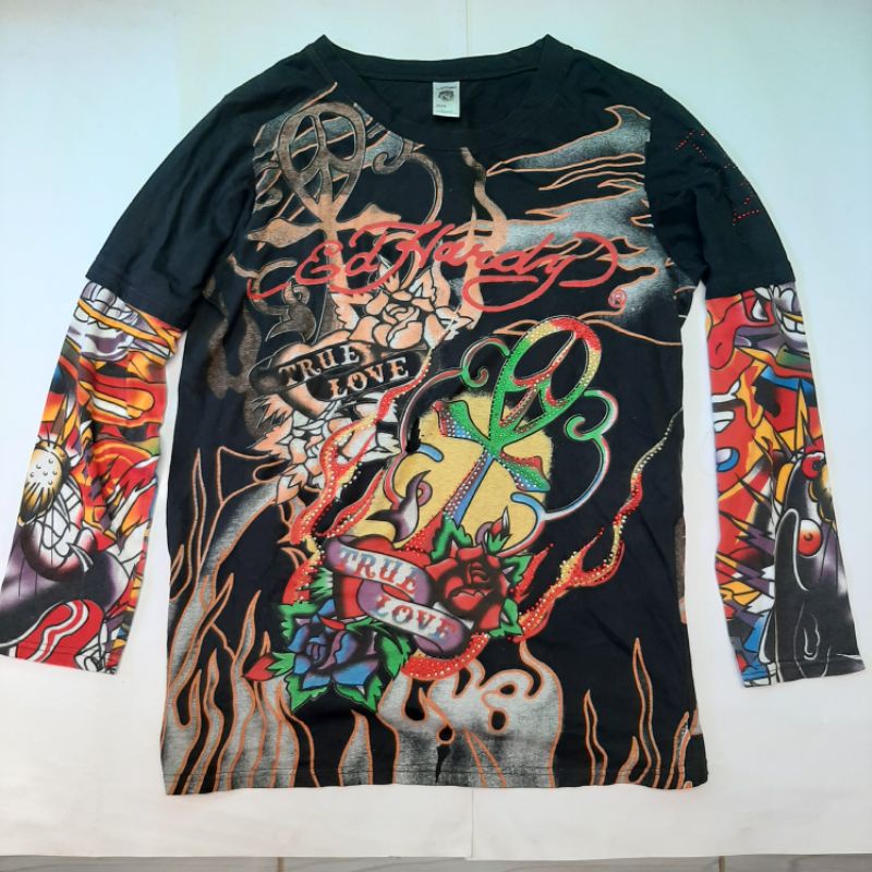 Kaos Lengan Panjang Ed Hardy Second Original